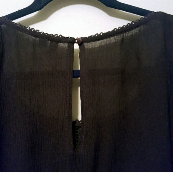 KUT FROM THE KLOTH Black Lace Long Bell Sleeve Top - Picture 8 of 11